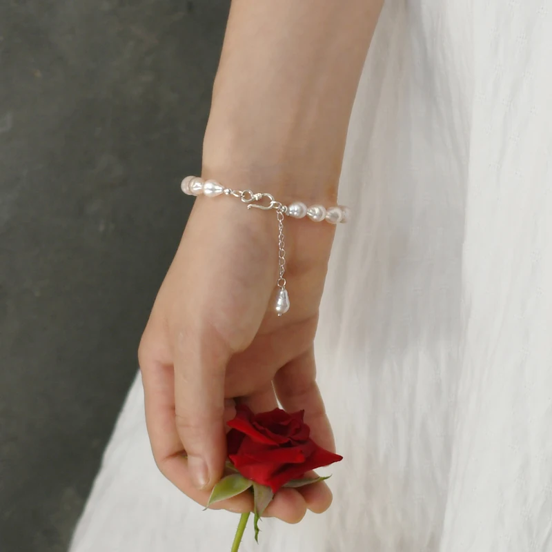 Женский браслет из натурального пресноводного жемчуга ASHIQI 7 8 мм с застежкой