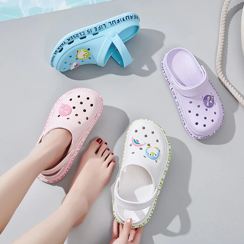 

Cute Cartoon Summer EVA Sandals Women Clogs Soft Comfort Beach Sandals Women Flip-Flops Casual Women Garden Shoes Zuecos Mujer