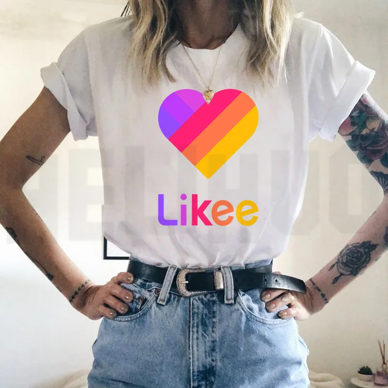 

Likee Rainbow Letters T Shirt Summe New Fashion Harajuku Cartoon Women/Men Tshirts Unisex Casual Short Sleeve O-Neck Tops Tee