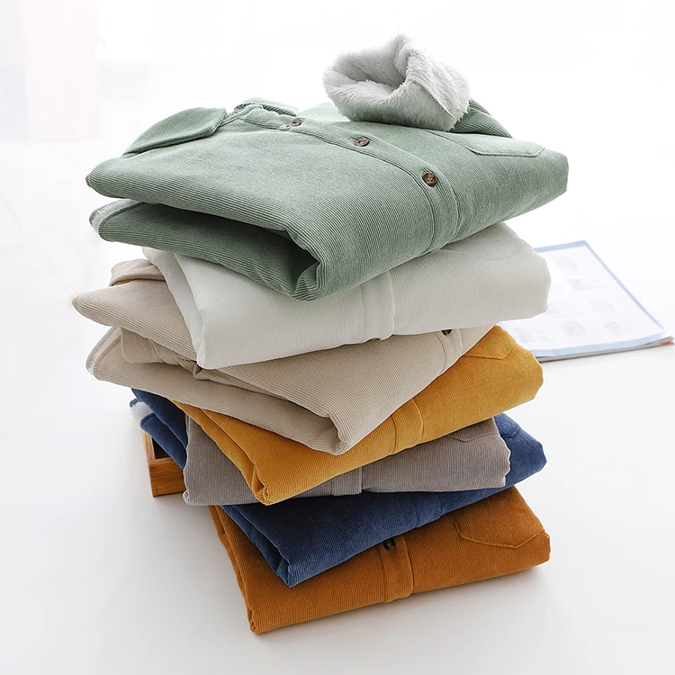 

2021 New Hot Warm Winter Women Velvet Thicker Shirt Fresh Loose Style Multicolor Casual Corduroy Shirt Blouses Women Tops Blusas