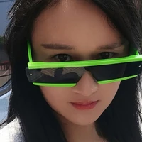 rimless square sunglasses women punk vintage brand green black shades sun glasses men trend female eyewear designer oculos