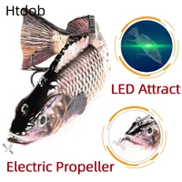 new fishing lure 13cm electric lure swimbait pencil lure robotic knuckle bait auto wobblers lure usb charger led flash bait