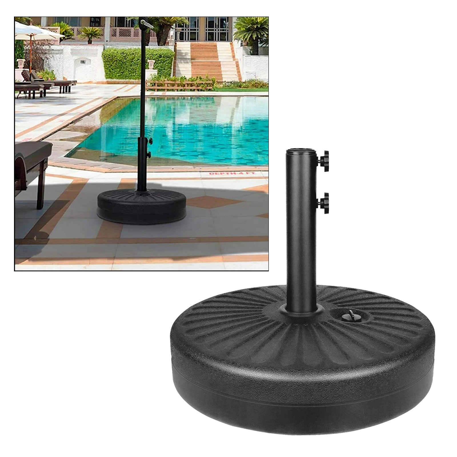 

Detachable Umbrella Base Large Opening for Sand Fillable Umbrella Stand Holders for Outdoor Patio Umbrellas Accessory