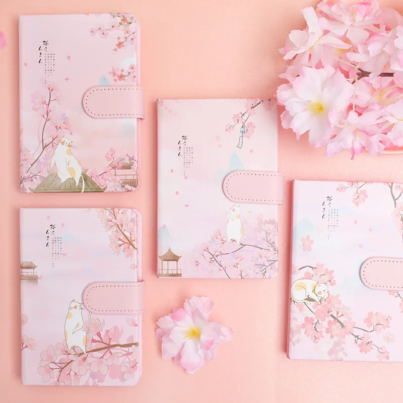 

New Arrival Sakura Cherry Blossoms 112 Sheets Kawaii Diary Journal Notebook Bullets Planner Notepad Escolar Papelaria Stationery
