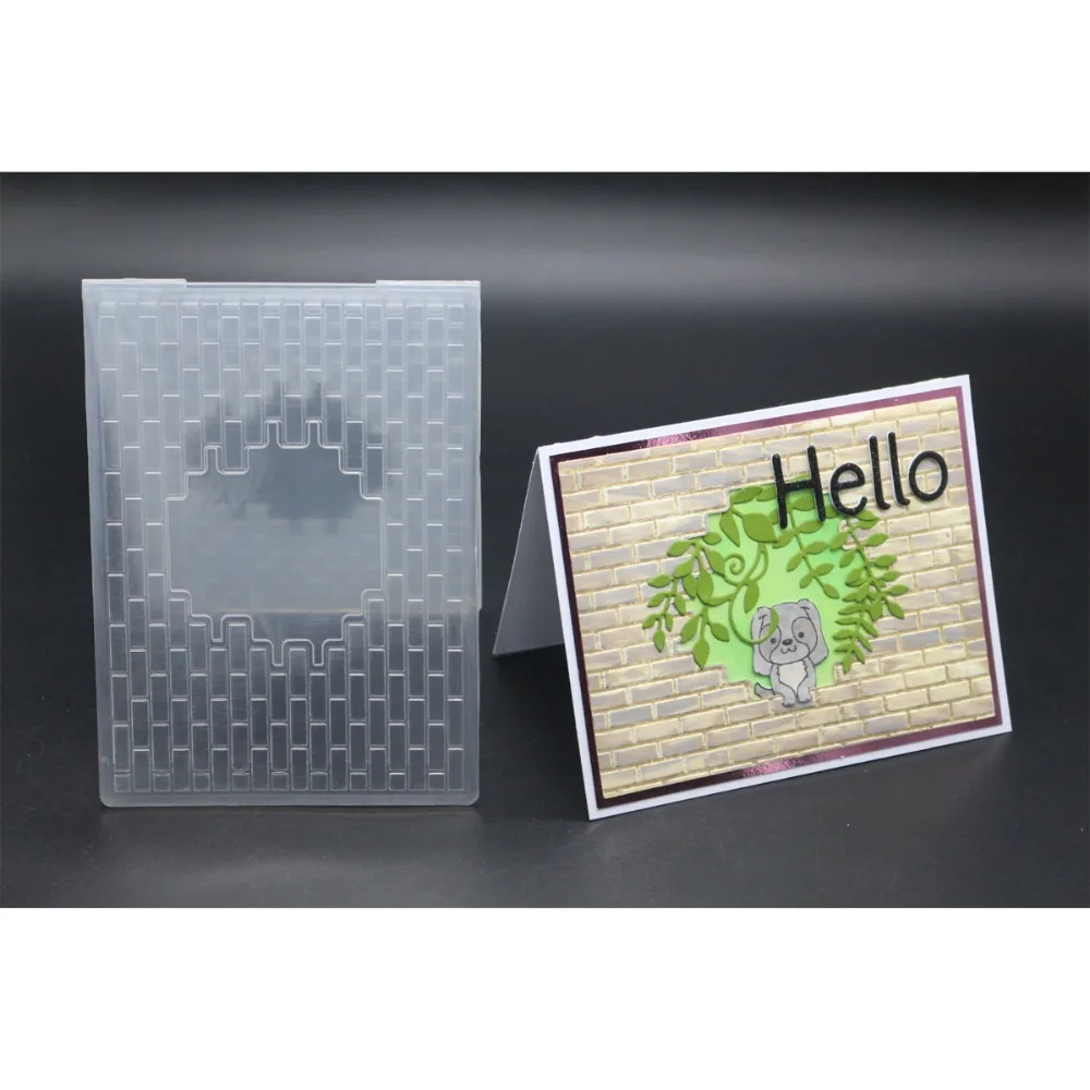 

DABOXIBO Front Pattern DIY Paper Cutting Dies Scrapbooking Plastic Embossing Folder Size 10.5*15cm