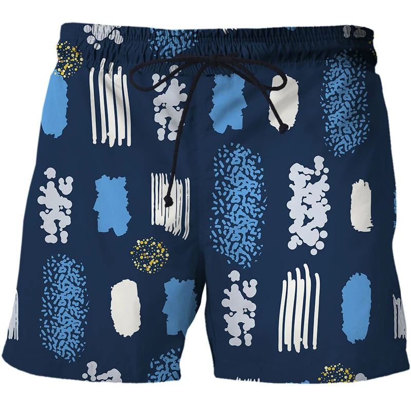 Graffiti pattern 3D print Shorts for Men Summer Fast-drying Art Painting Beach Trousers Casual Sports Short Pants Clothing