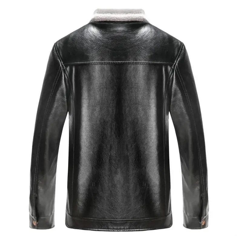 Модная мужская байкерская куртка новинка 2019 теплое толстое пальто из