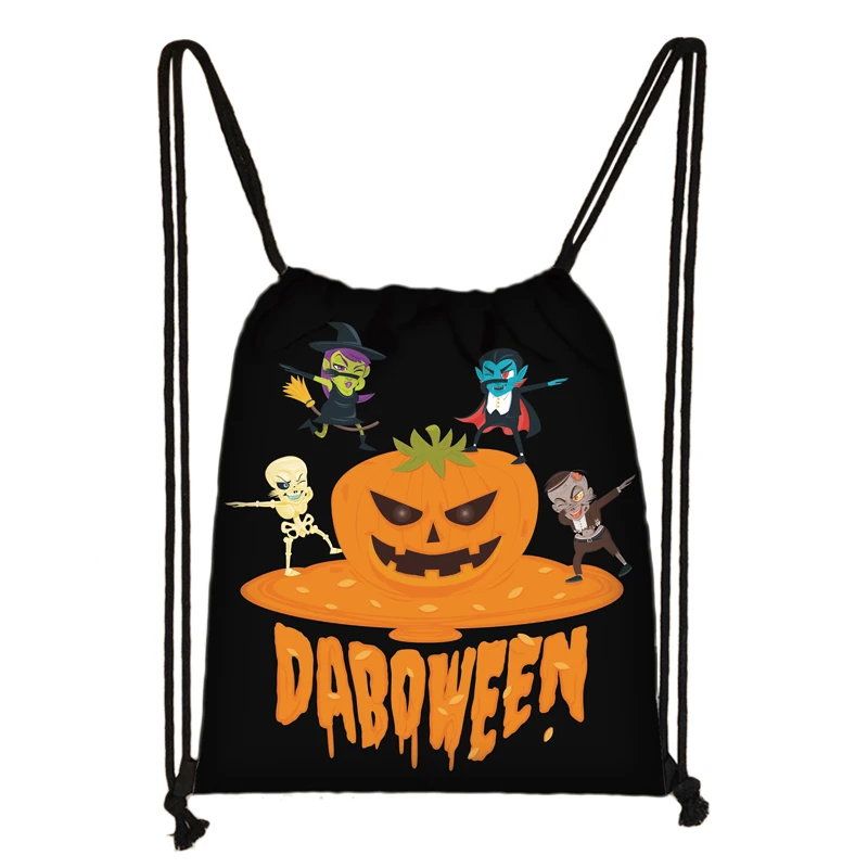 skdholloween15 Подарочная сумка для Хэллоуина, трюк или сумки для лечения, сумка для ведьмы, Сумка с кулиской, вечерние сумки для хранения конфет, Детская сумка с тыквой, упаковочная коробка - Цвет: skdholloween15