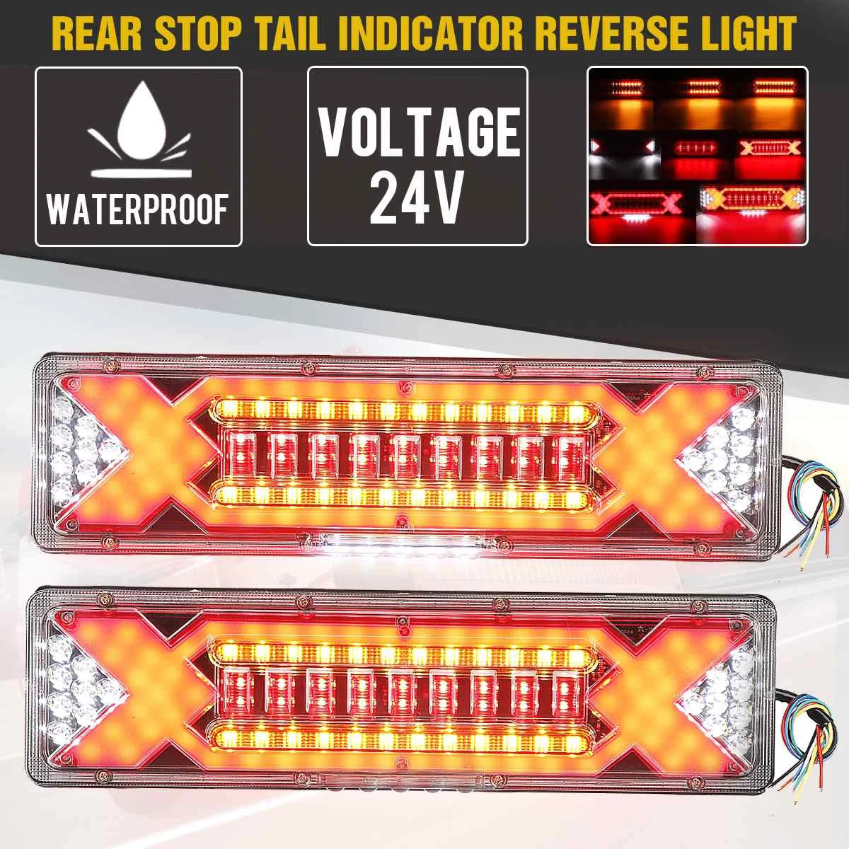 

2 шт., Автомобильные светодиодные ламсветильник 24 В