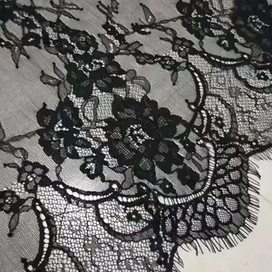 Top quality150cm Width Nylon Lace fabric decorative mesh fabric 100% Acrylic jacquard tulle fabric for women dress