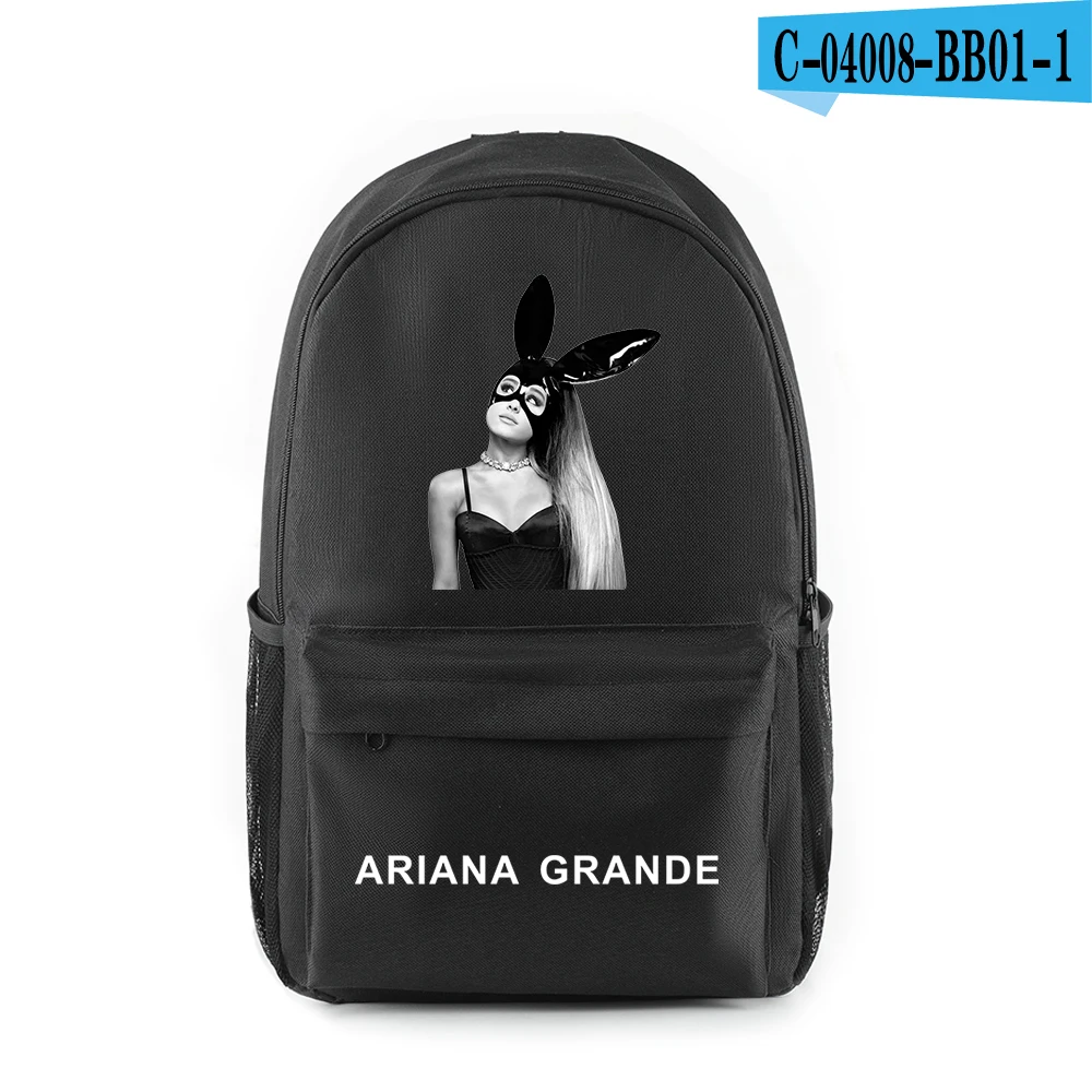 Холщовый Рюкзак на плечо в стиле Харадзюку С Логотипом Ariana Grande, певица на молнии, рюкзак для путешествий в студенческом стиле, пять цветов - Цвет: BB01
