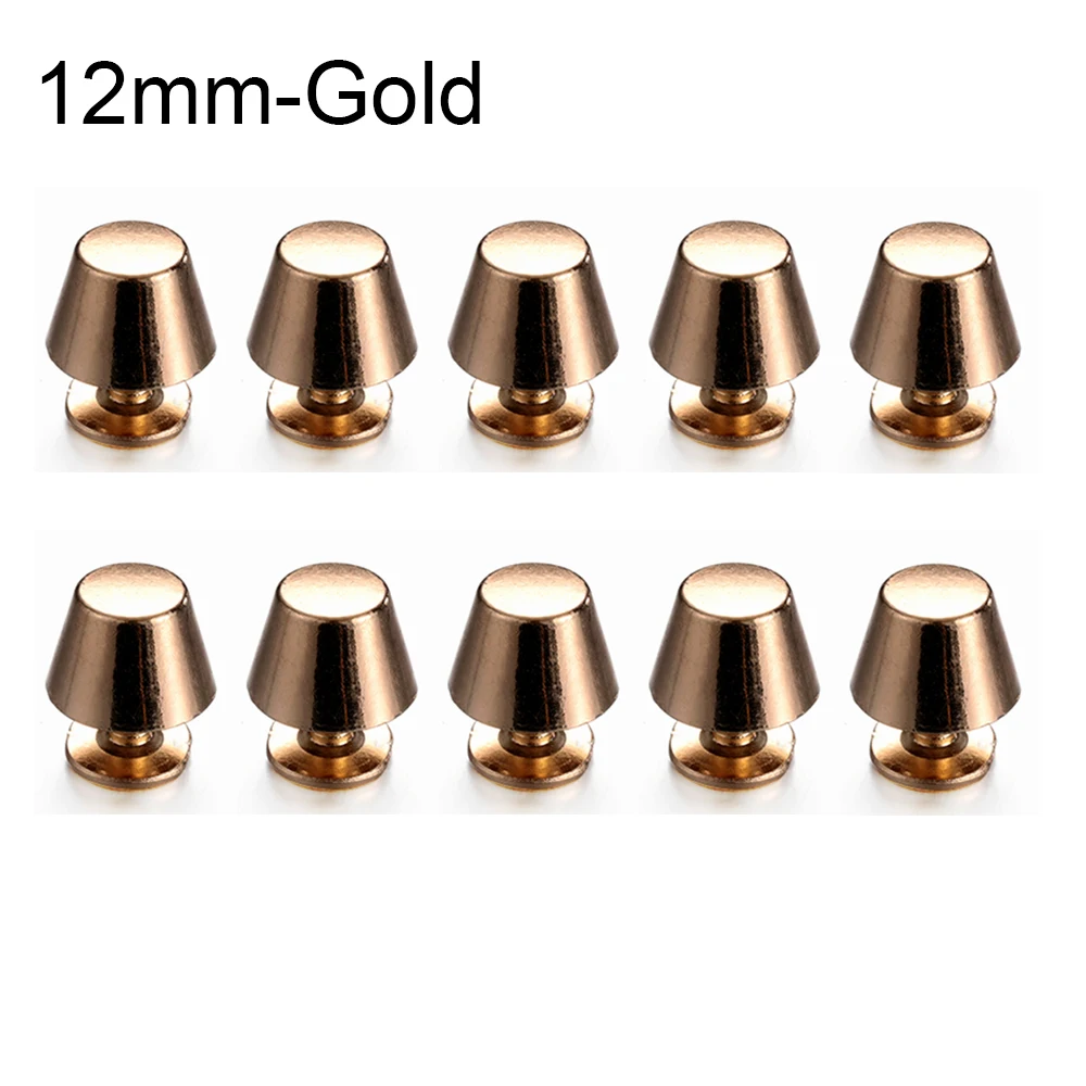 C gold 12mm 10 шт. металлические закрытые звезды заклепки Ткань Кнопка одежды Скрапбукинг ремесла шляпа мешок обувь брюки DIY украшения аксессуары инструменты - Цвет: C gold 12mm