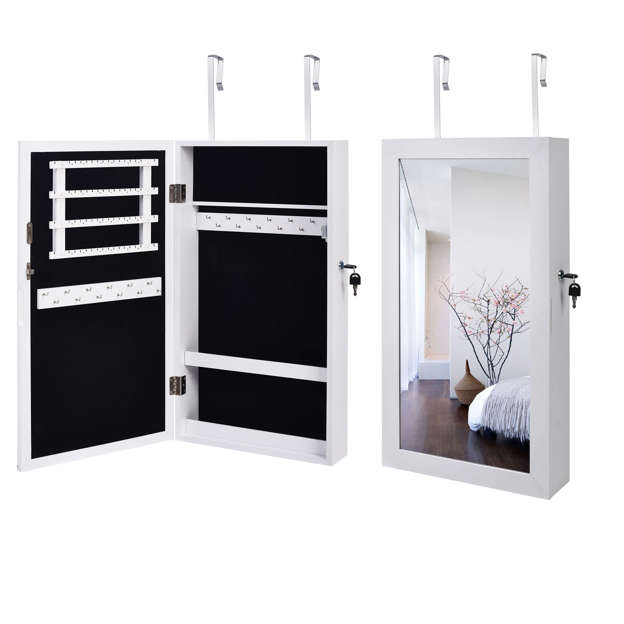 

Cosmetic Makeup Mirror Decorative Photo Frame Storage Objective Jewelry JJ12