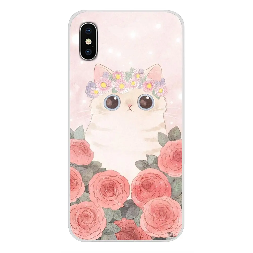 Для Apple ipod touch 5 6 iPhone X XR XS 11Pro MAX 4S 5C SE 6S 7 8 Plus чехлы для телефонов милые Meow кошки Китти