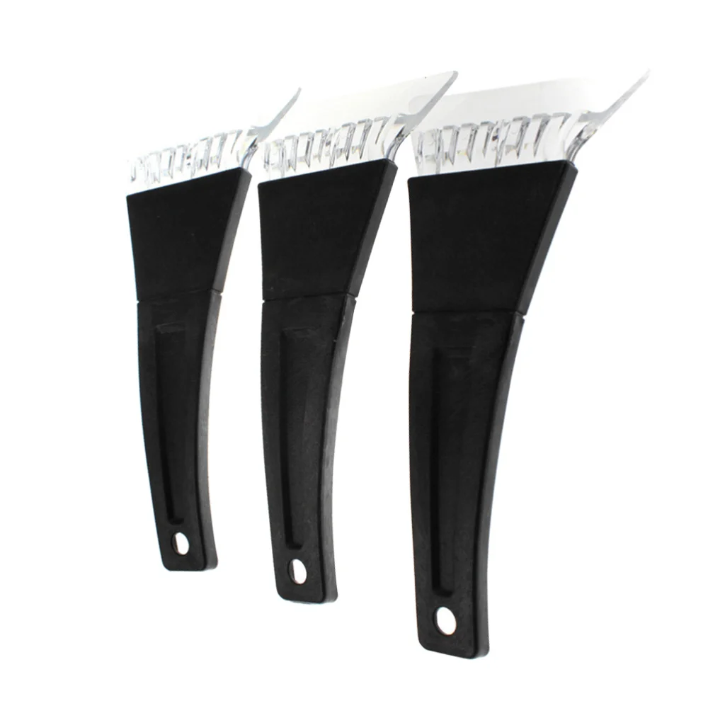 

3pcs Car Snow Scraper Easy to Hold Ice Shovel Snow Remover for Car Window(Black)