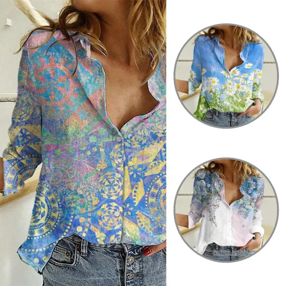 

Elegant Stylish Single-breasted Lapel Shirt Women Lapel Shirt Turndown Collar Streetwear