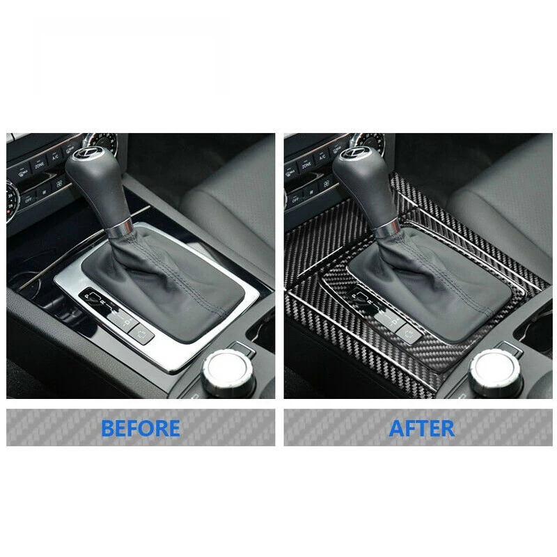 

Car Central Console Gear Shift Lever Box Panel Cover Trim Gear Shift Panel for Mercedes-Benz C Class W204 2007-2013