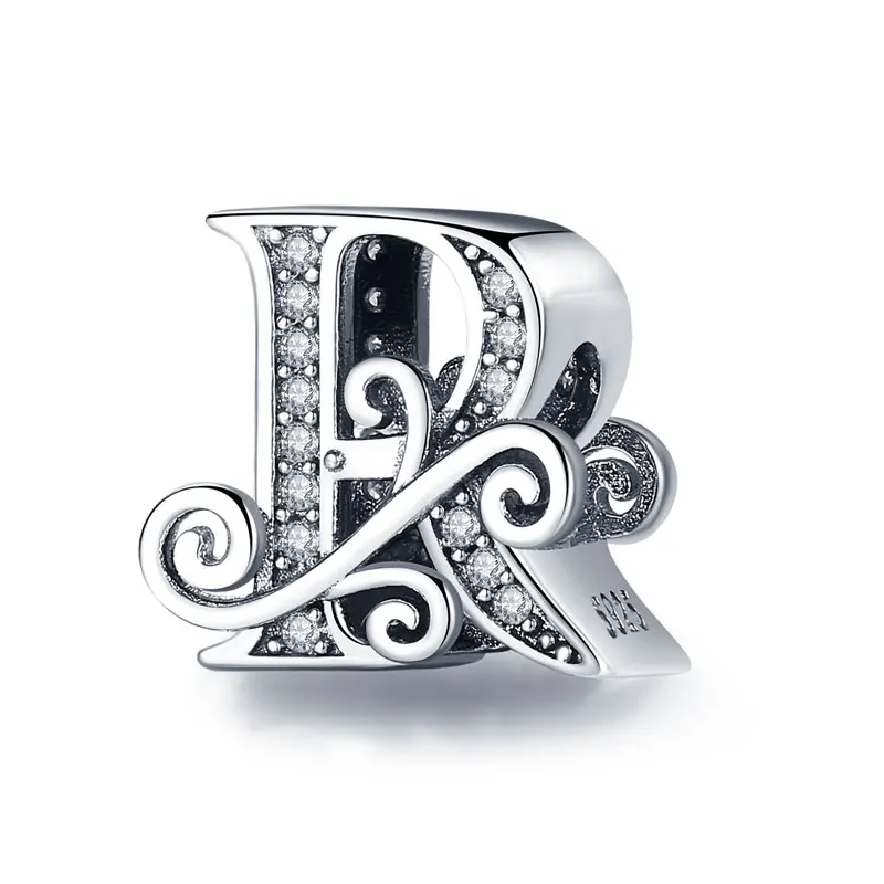 

Qikaola 925 Sterling Silver 2019 Name Letter Alphabet R Charm Bead Fit Original Pandora Bracelets Pendant Jewelry CMC030-R