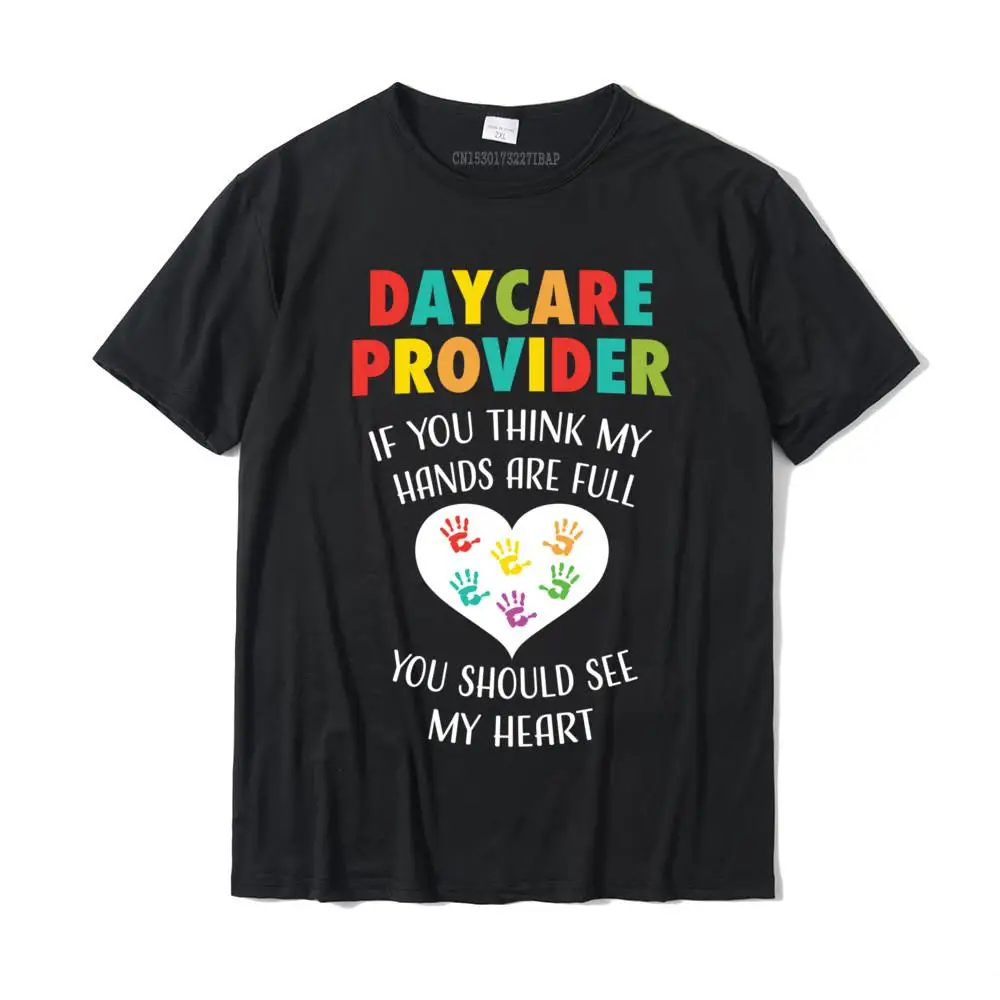 

Daycare Provider Childcare Cute Heart Appreciation Gift T-Shirt Tops T Shirt Coupons Group Cotton Men's Top T-Shirts