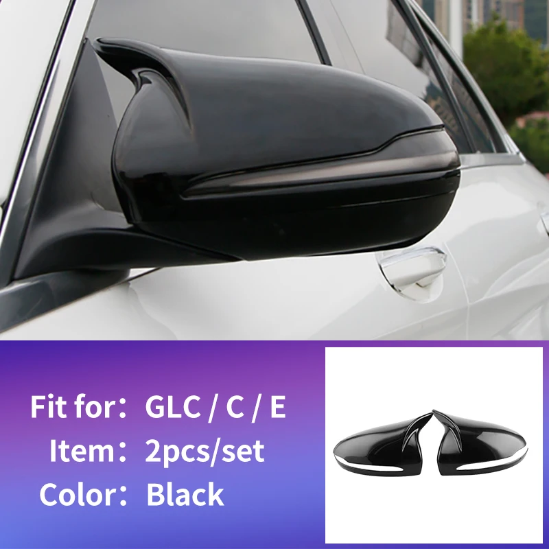 black 2pcs Левый дайвер шальтер Mercedes w213 amg Mercedes w205 amg/glc x253 купе amg mercedes c class аксессуары w205 внутренняя отделка/Карбон - Название цвета: black 2pcs