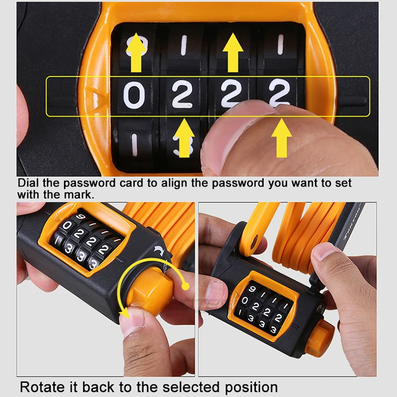 Складной двухколесный велосипед кодовый замок с креплением MTB дорожный Пароль