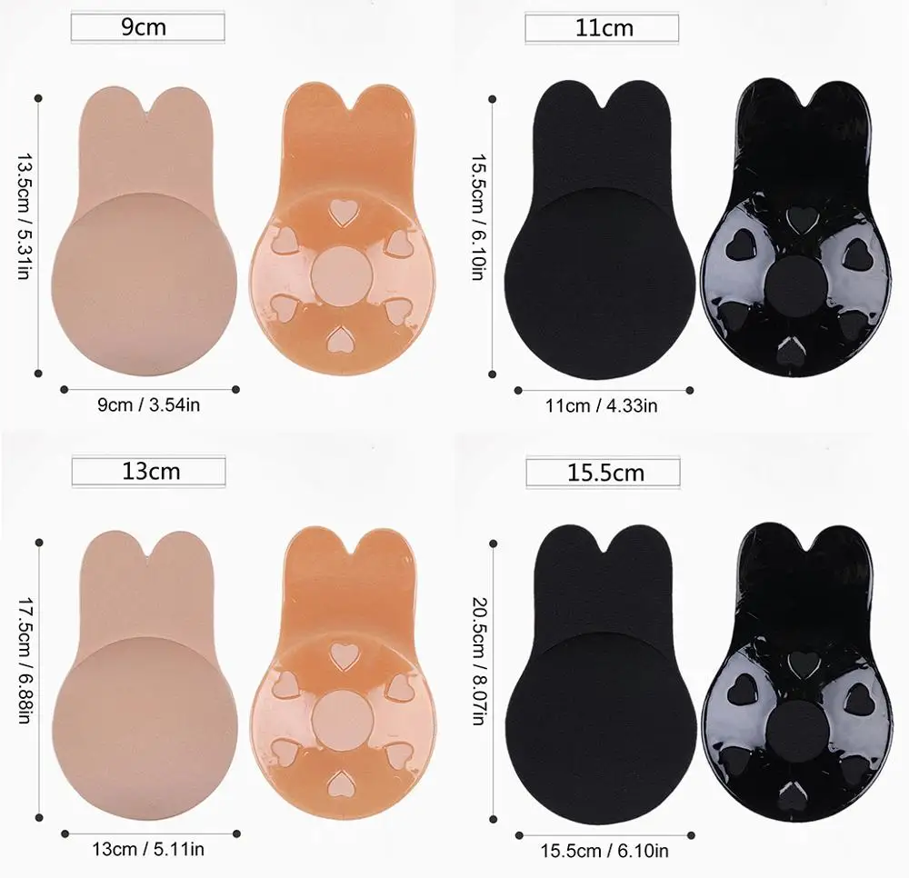 2 шт/1 пара невидимых силиконовых наклеек на грудь для покров многоразового