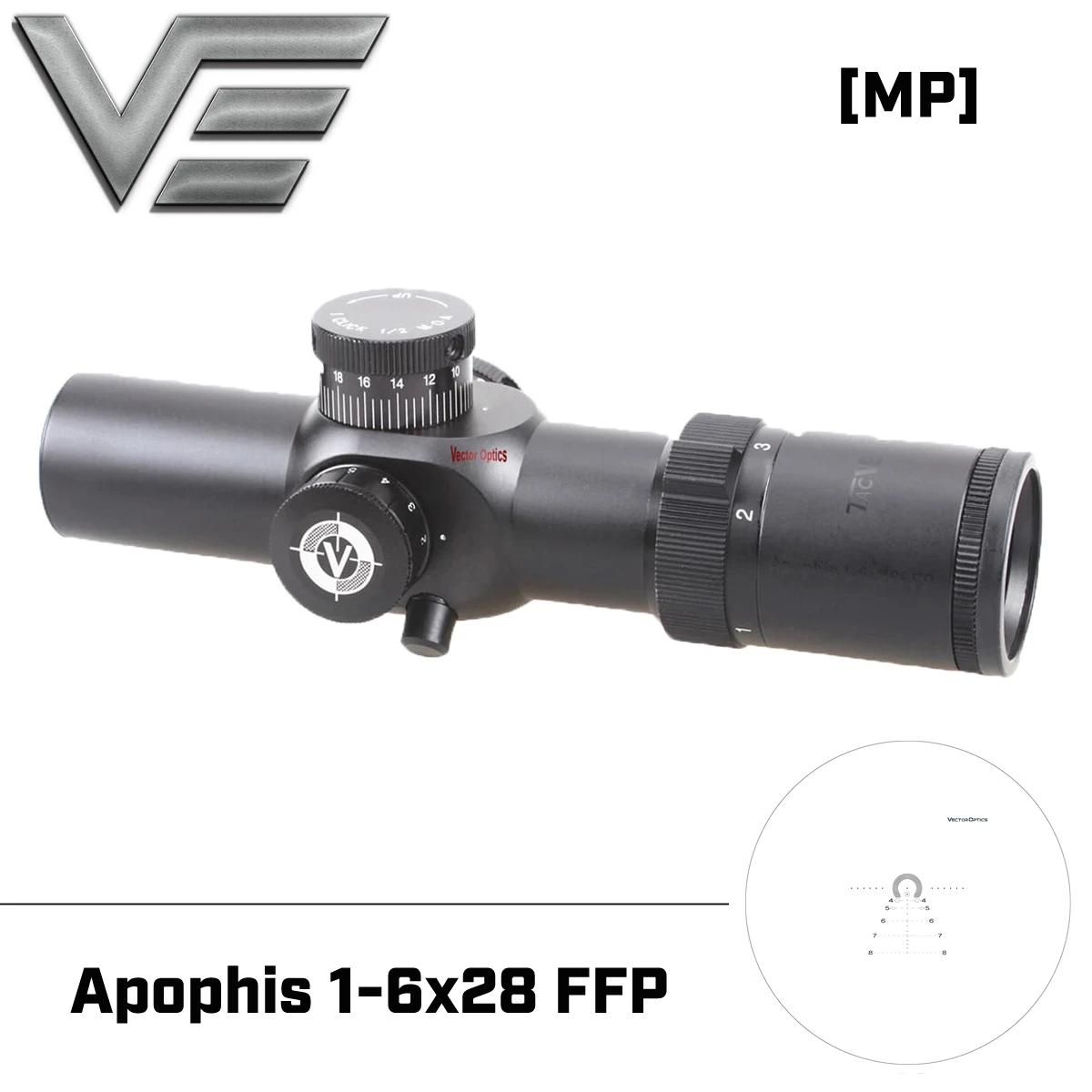 Векторная оптика Apophis 1-6x28 FFP тактический прицел 35 мм Высокое качество прицел подходит. 223. 308 DPMS бушмастер Ругер SR-556 стрельба
