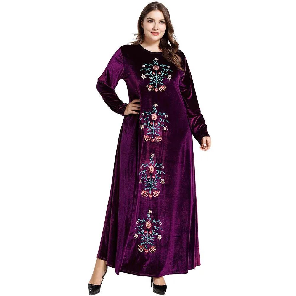 Женское платье на Среднем Востоке роскошное фиолетовое мусульманское Abaya