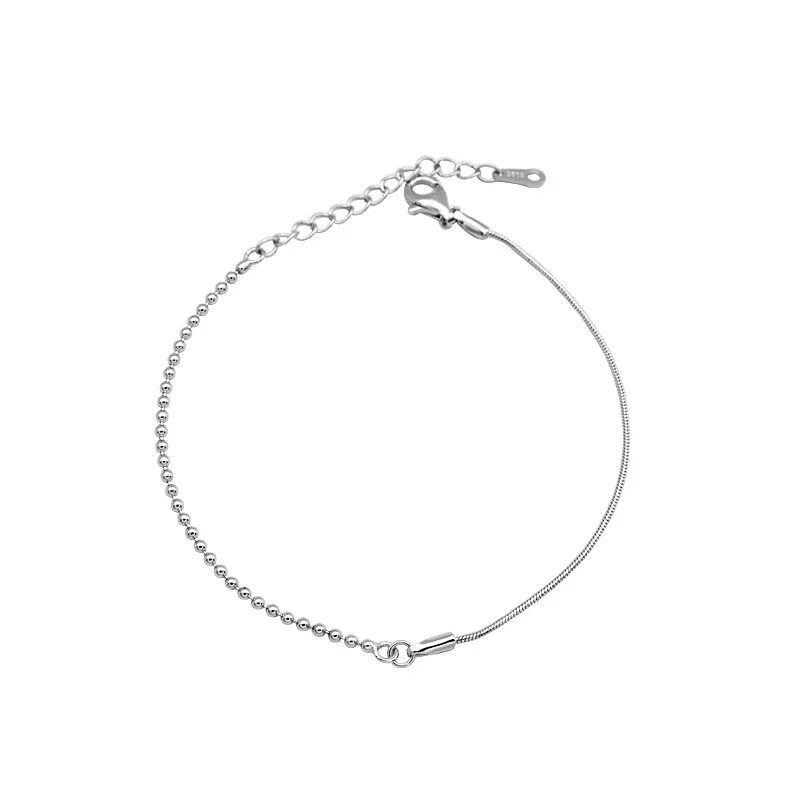 ZOBEI настоящее 925 пробы серебряный минималистичный геометрический браслет