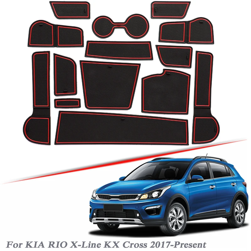 Стайлинг автомобиля для KIA RIO X Line KX Cross 2017 2020 16 шт. латексные прокладки ворот коврик