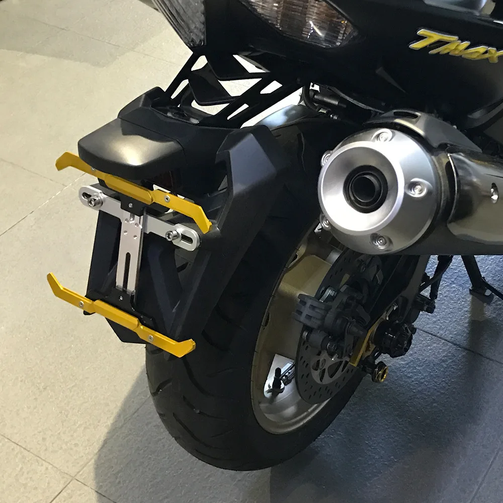 CNC регулируемый выдвижной Универсальный держатель номерного знака для Yamaha FZ6 S2 MT09