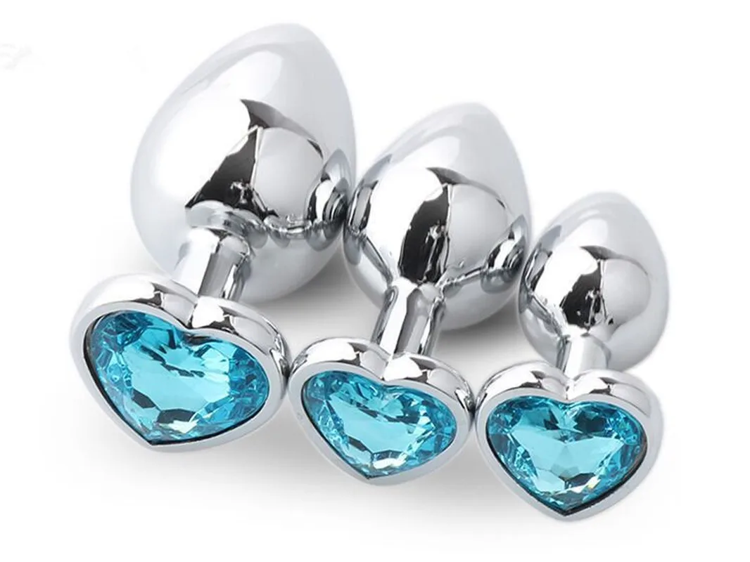 100% Handmade Heart Small Anal Plug Booty Beads Stainless Steel+Crystal Jewelry Sex Toys Adult Products Butt For Women Man | Красота и