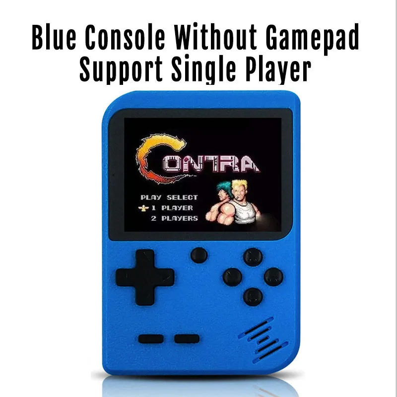 Blue Console Новая видеоигровая консоль, встроенные 400 ретро классические игры, 3,0 дюймовый экран, Мини Портативная консоль, карманный портативный игровой плеер - Color: Blue Console