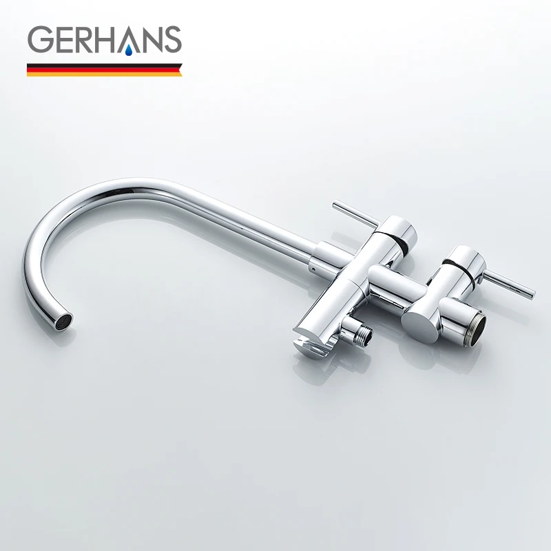 GERHANS Faucet K13219 Смеситель для ванны напольный Цвет: Хром | Обустройство дома