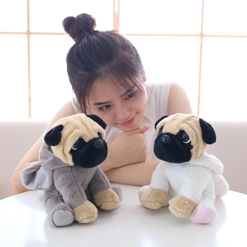 Плюшевые игрушки Шарпей 20 см мягкая имитация для собачек-Мопсов щенок милый