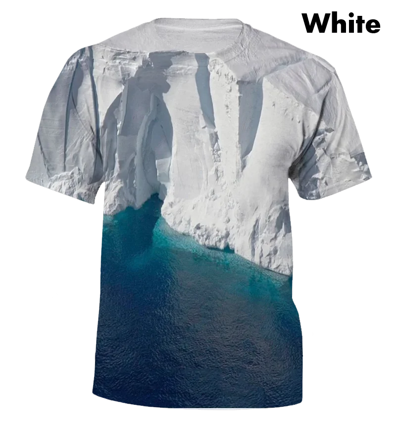 

Summer leisure and cool glacier new high-quality T-shirt (the best gift)