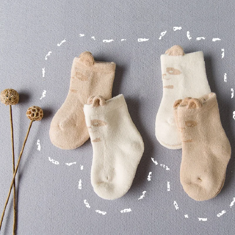 Носки детские хлопковые Осень-зима 2 пары | Детская одежда и обувь