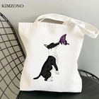 Сумка для покупок Bull Terrier, сумка для продуктов из хлопка, сумка для покупок, шоппер, Индивидуальная сумка
