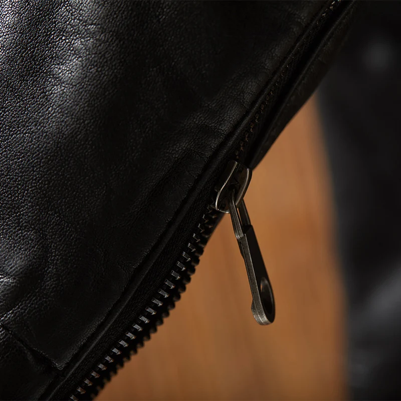 

Genuine 2020 Leather Jacket Men Real Sheepskin Coat Motorcycle Biker Bomber Jacket Veste Cuir Homme
