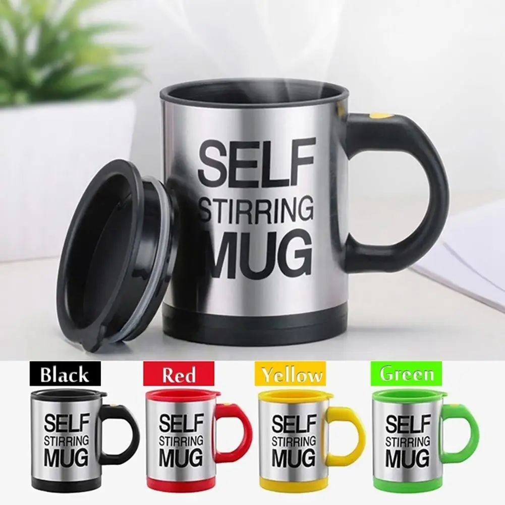 400ml Stainless Steel Lazy Automatic Self Stirring Mug Juice Mix Cup Drinkware Coffee Milk Mixing | Дом и сад