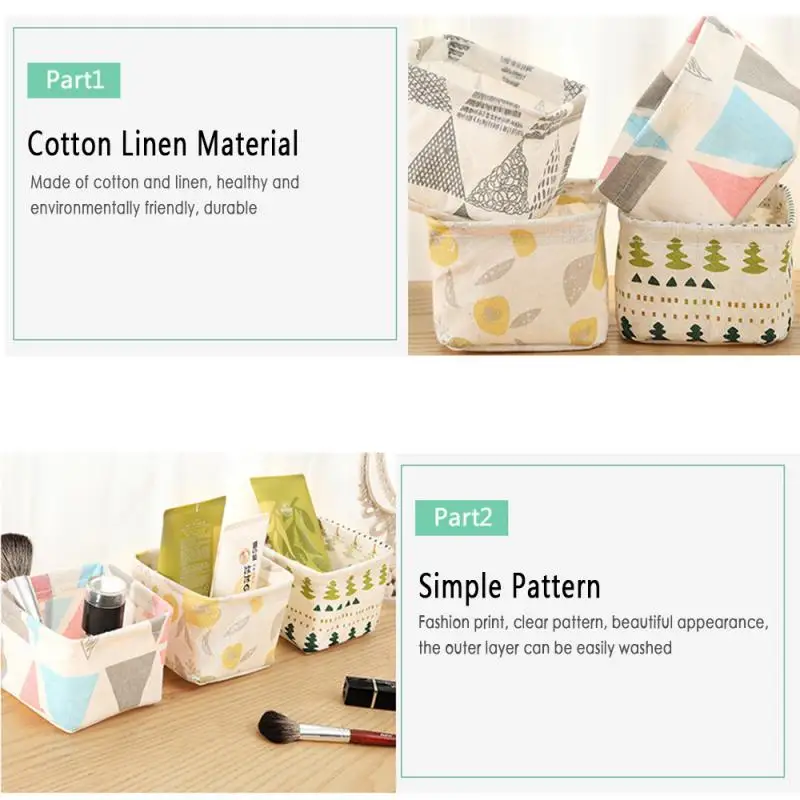 Красивая современная деликатная Складная тканевая коробка для хранения