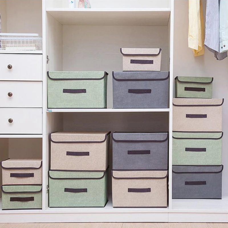 

Non-woven Foldable Fabric Storage Box Clothes Socks Underwear Closet Bedroom Wardrobe Toys Snacks Stationery Home Organizer