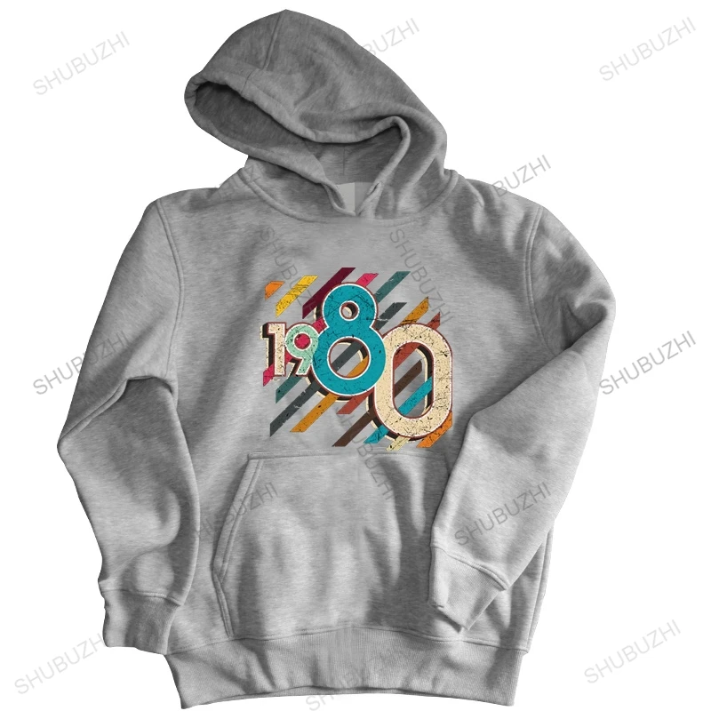 

homme cotton hoodies zipper Retro Vintage Born In 1980 sweatshirt 41th 41 Years Old Birthday Gift unisex Outwear men hoodies