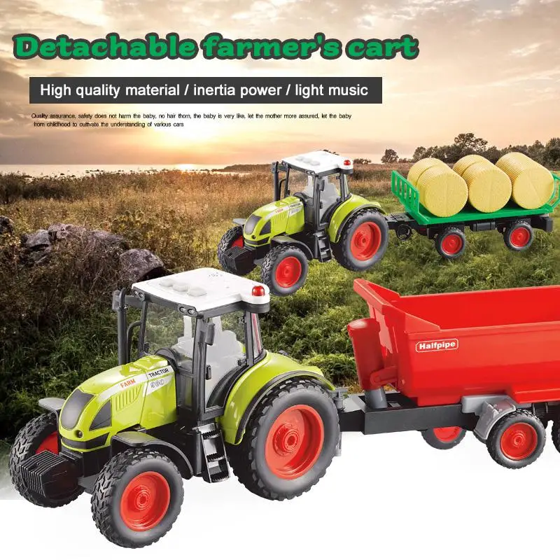 Инерционная модель автомобиля игрушки фермер трактор сборщик светильник Кая