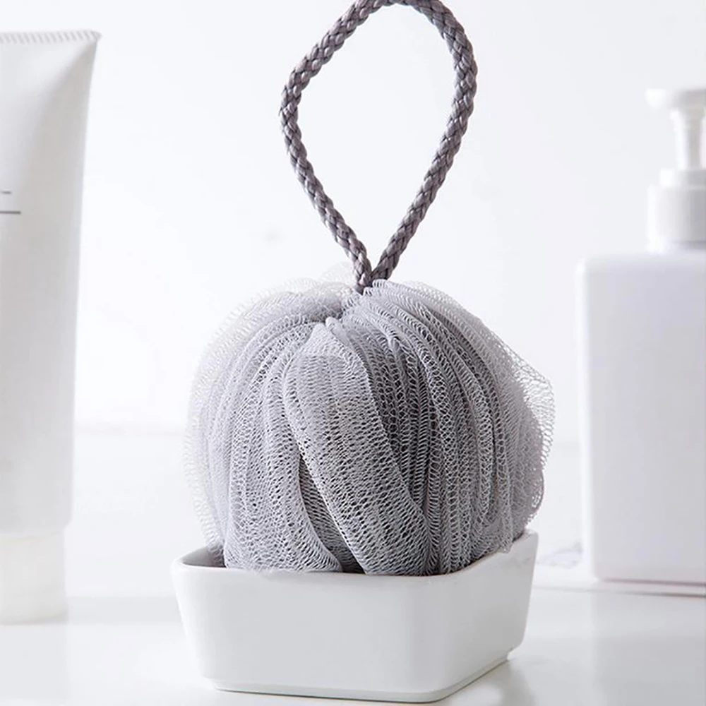 1pc Lantern Shape Bath Ball Shower Mesh with String Massager Body Cleaning Tools Exfoliating Scrubber Bathroom Accessories |