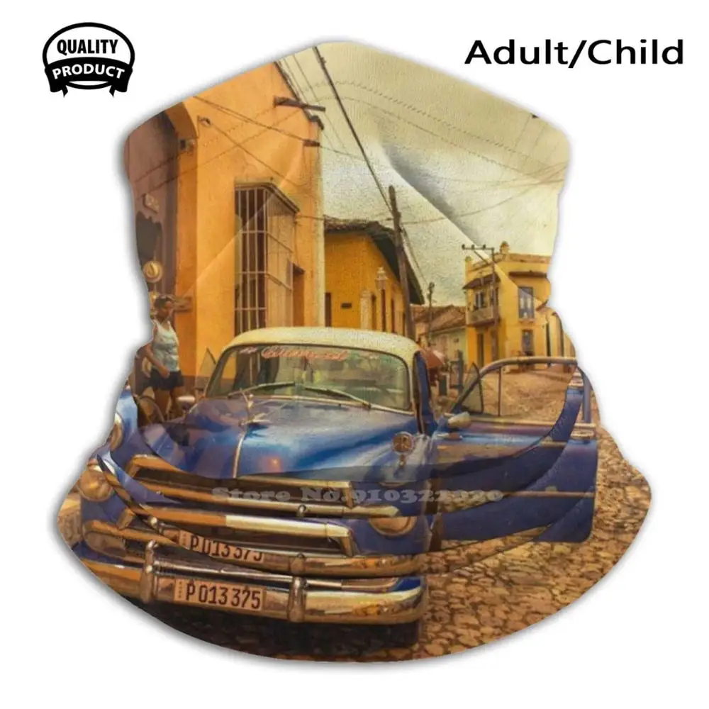 

Trinidad Chevy Blues Soft Warm Winter Mouth Masks Trinidad Cuba Cuban Chevy Chevrolet Car Automobile Classic American Cobbled