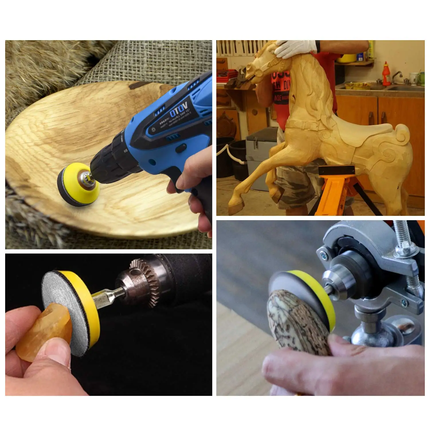 

101PCS Wet Dry Sandpaper Assortment 80-7000 Grit Sander Disc 2inch 50mm With Hook and Loop Sanding pad for Wood