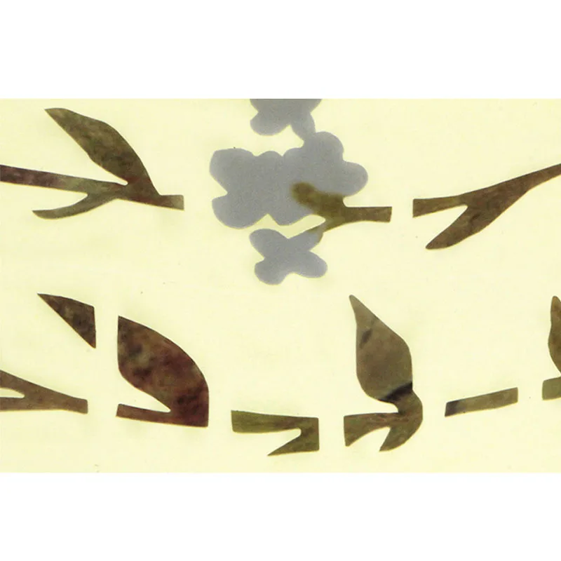 Гитара Бас инкрустация Наклейка маркер грифа цветы трава и наклейка с птицами