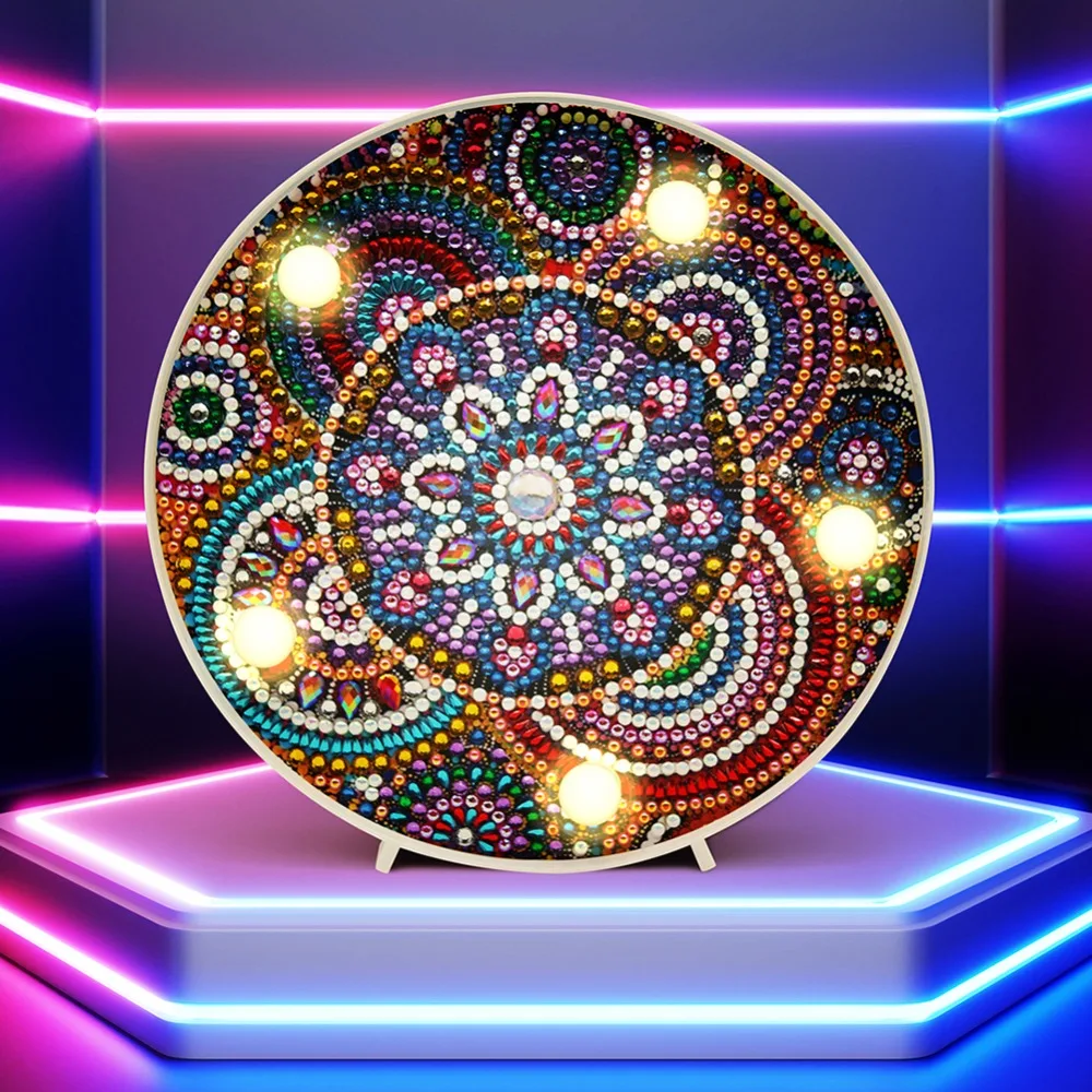 DIY алмазная живопись светодиодный ночной Светильник полная выкладка особой формы светильник s для Спальня год украшения Рождественский подарок