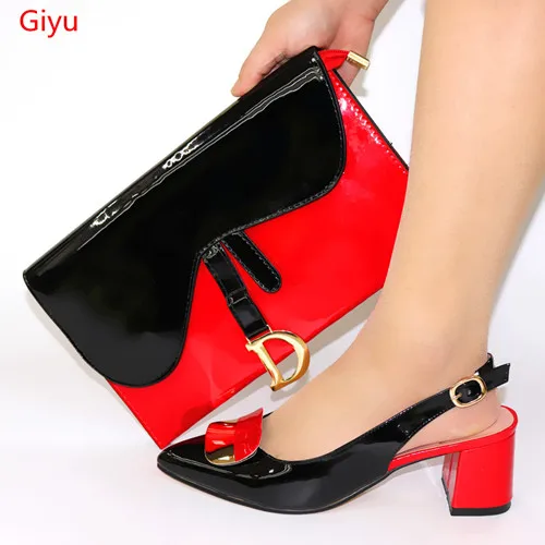 doershow New Ladies Italian Shoes and Bag Set Gold color African Matching Bags Nigerian HAD1-17 | Обувь